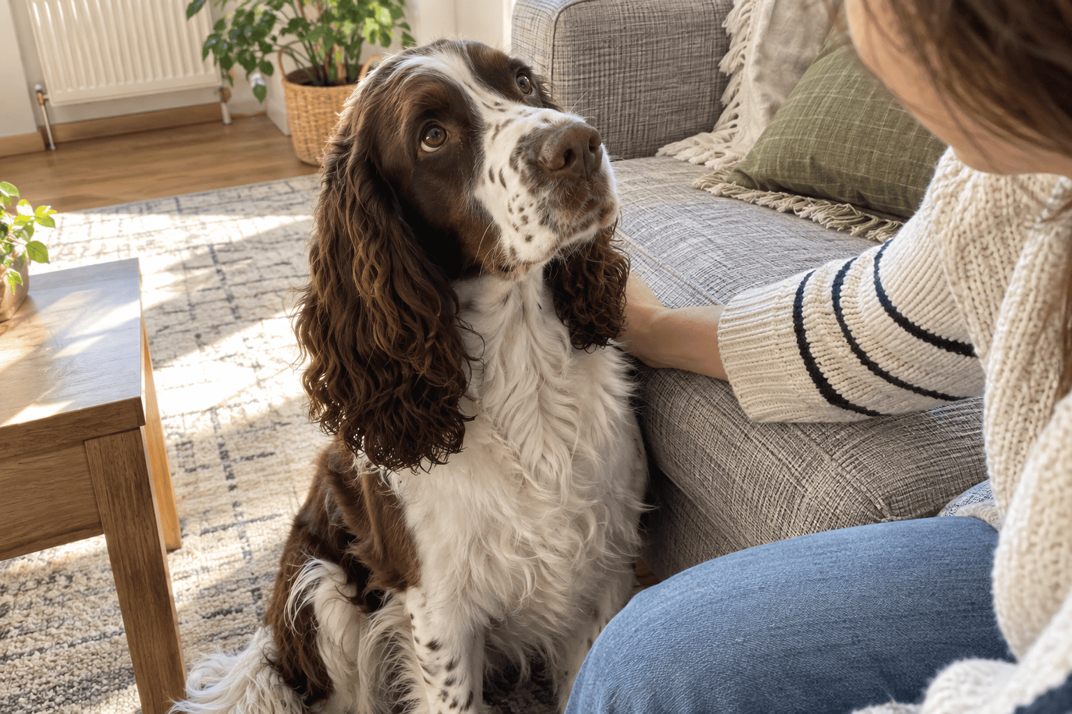 Dospelý pes pri náhlej poruche rovnováhy, ktorú musí posúdiť veterinár